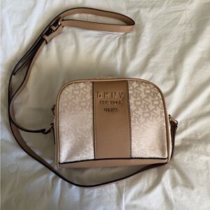 DKNY Tan and Cream Crossbody Bag